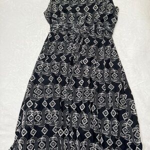 Black and White Halter Maxi Dress